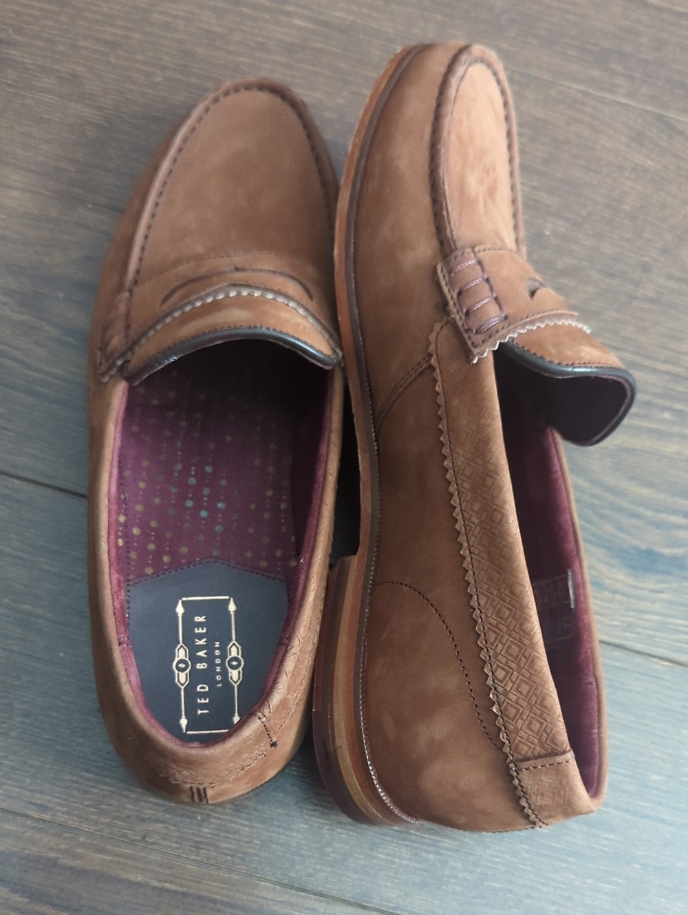 Ted Baker Miicke 3 Penny Men's Brown Loafers Size 7 - Picture 5 of 9
